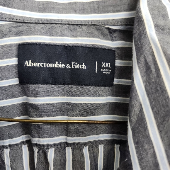 Abercrombie & Fitch Blue Striped Shirt XXL - Picture 2 of 3